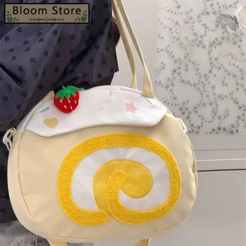 

Japanese Patchwork Kawaii Cute Women's Handbags Casual Ins All Match Chic Crossbody Bag Sweet Y2k Aesthetic Trendy Shoulder Bags