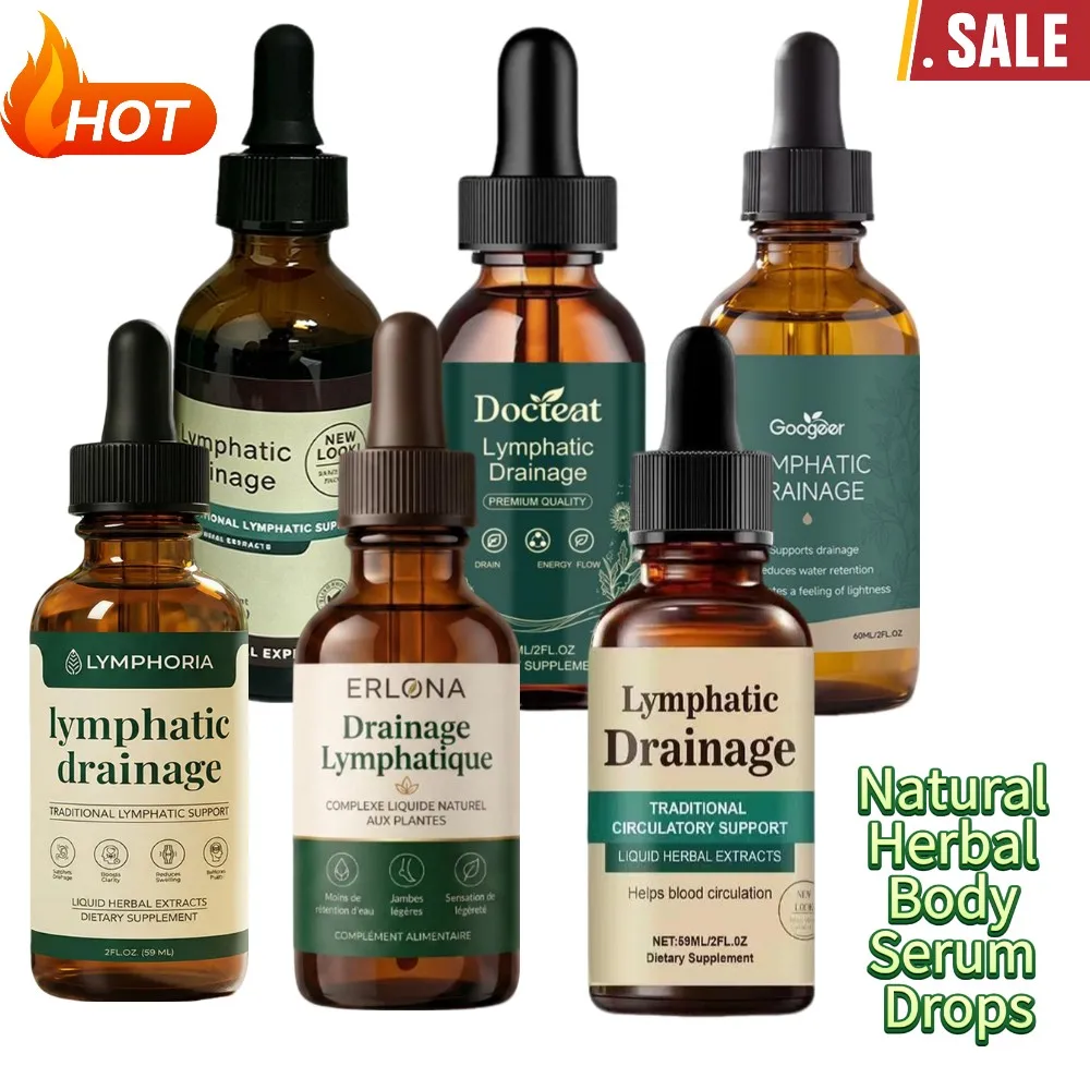 New Herbal Body Serum Drops New Natural Lymphatic Drainage Fast Absorption Swelling Relief Detoxify Reduces Body Care Essence