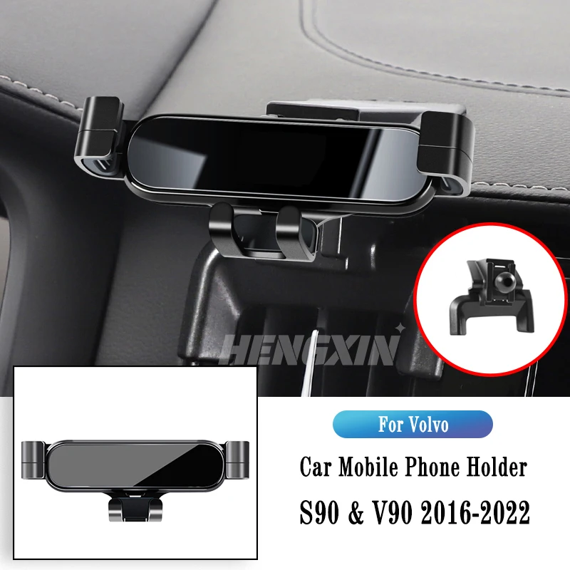 

Car Phone Holder For Volvo S90 V90 2016-2022 Gravity Navigation Bracket GPS Stand Air Outlet Clip Rotatable Support Accessories