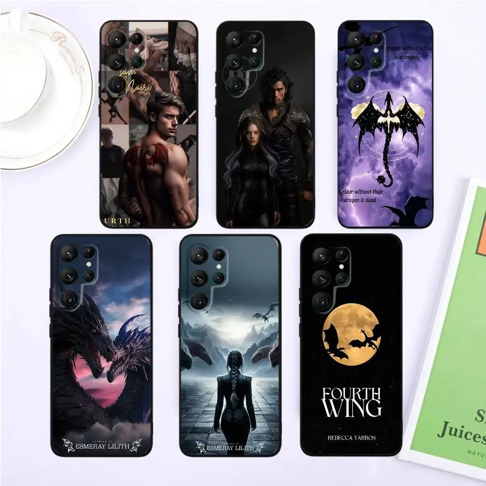 

F-Fourth Wing Phone Case For Samsung S25,S24,S23,22,21,Ultra,Pro,S10,S30Plus,20lite Black Cover