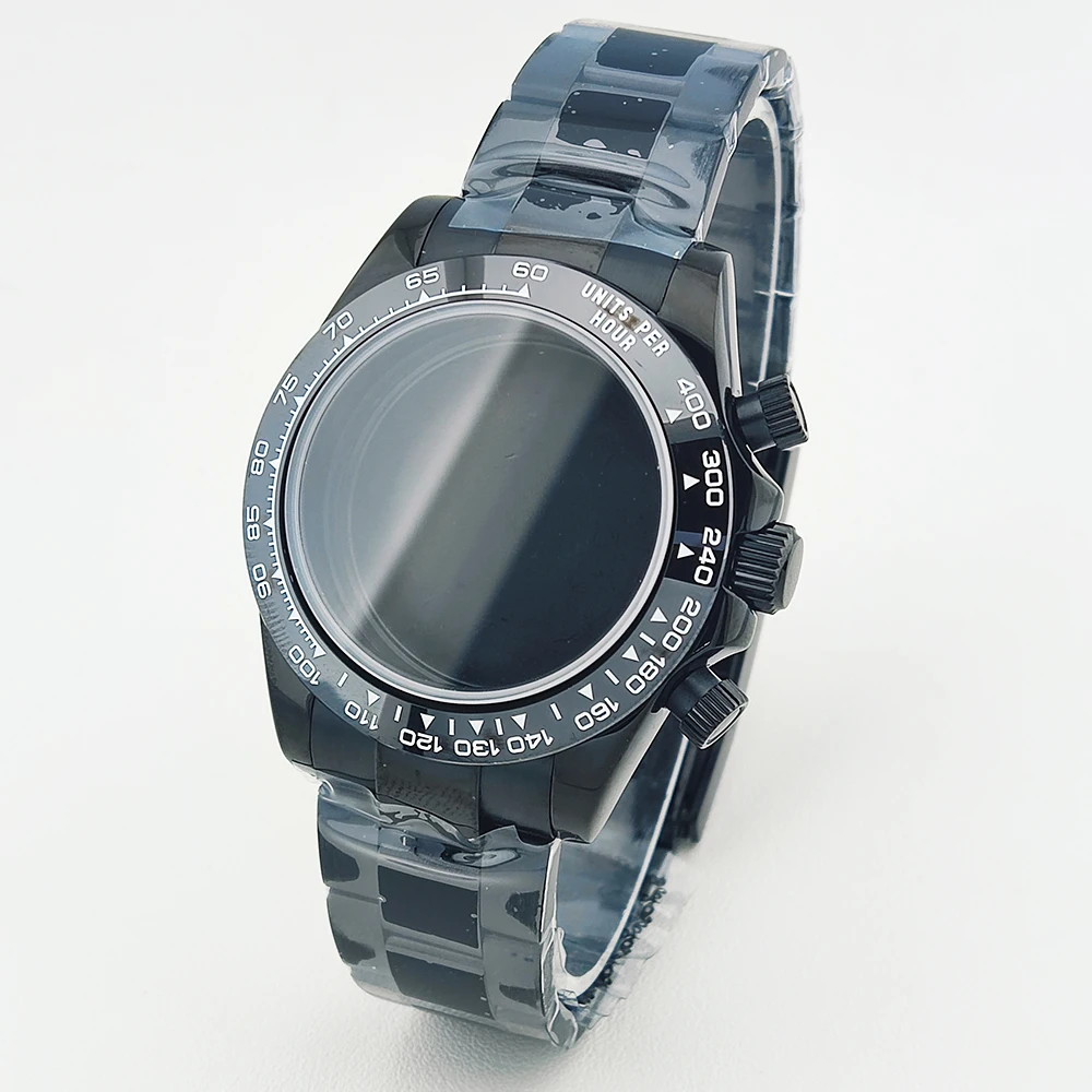 حافظة ساعة 39.3 ملم vk63 حافظة من الزجاج الياقوت المقاوم للصدأ ملحقات ساعة تناسب حافظة حركة vk63