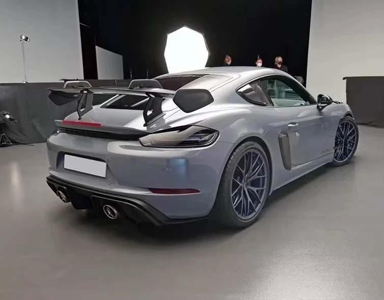 718 Cayman Boxster Upgrade GT4RS Style Carbon Fiber Rear Spoiler for 981 982 Rear Trunk Wing 4