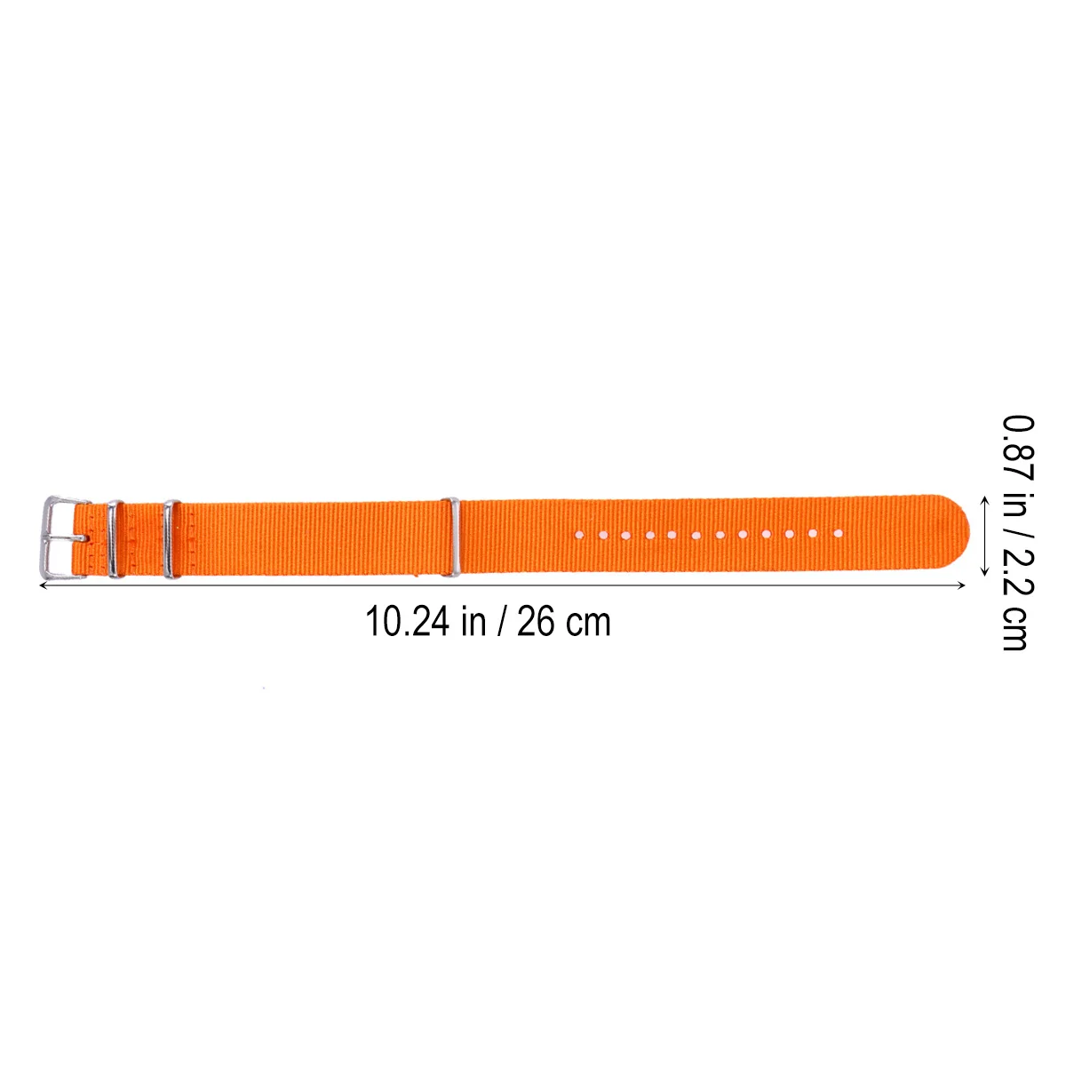 

Nylon Watch Strap 22Mm Woven Band Heavy Duty Durable Soft Breathable Skin Safe Easy Install For Men Women Orange