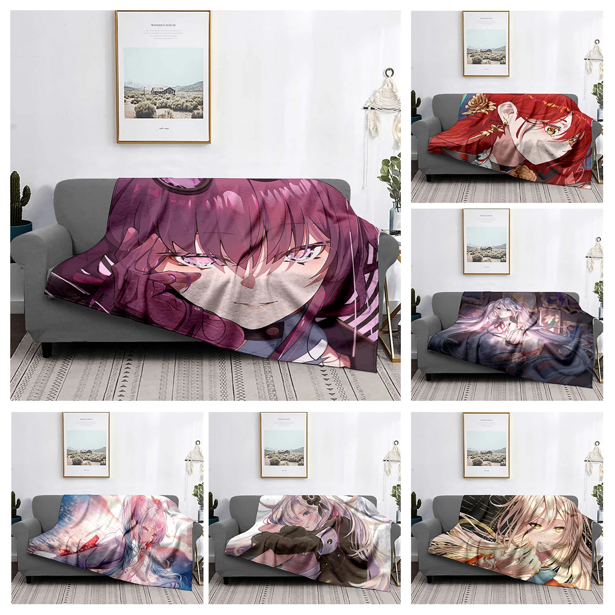 Home decoration plush Sofa blanket Colorful Animal  Bedspread on the bed anime fluffy soft blankets thick blanket for winte