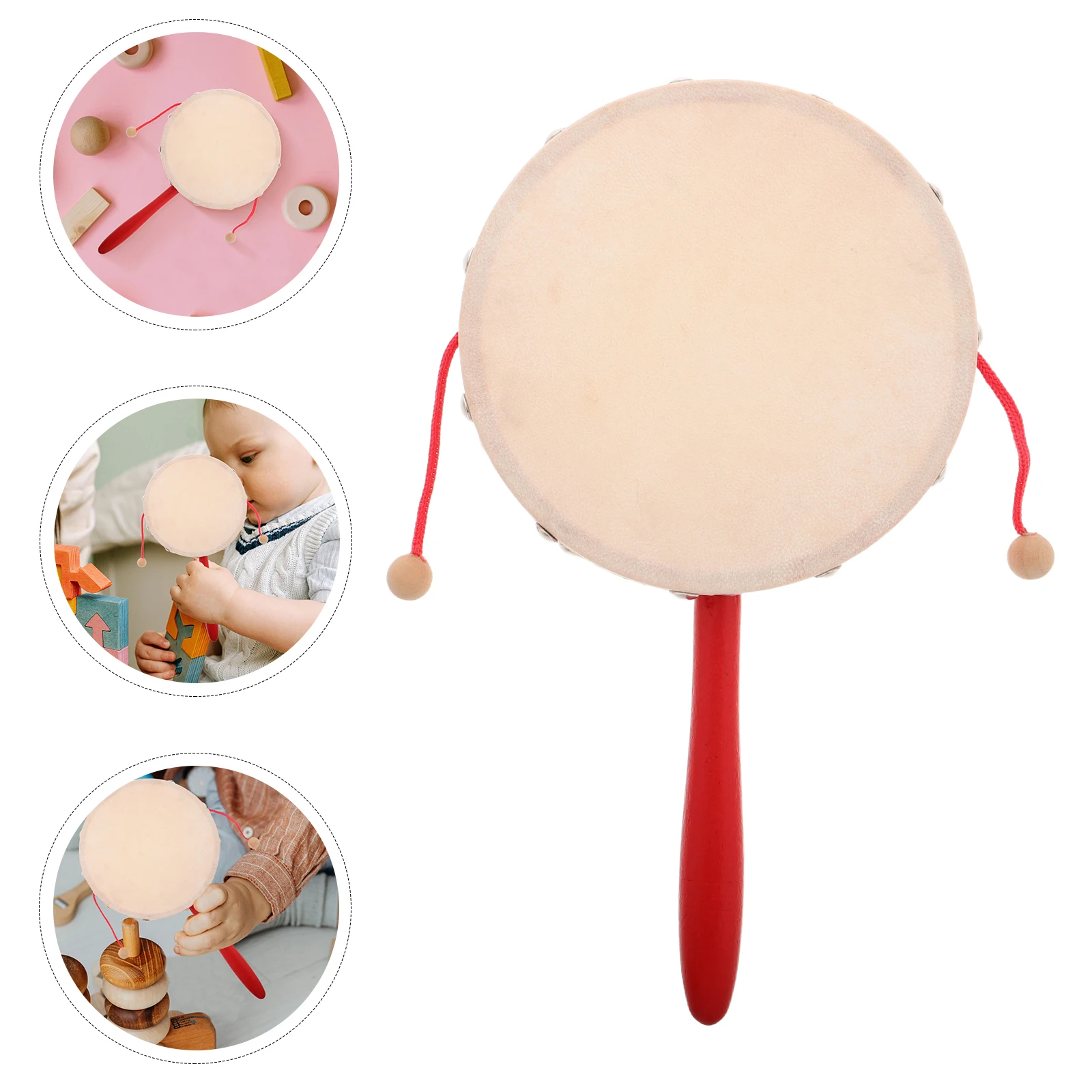 

Percussion Children's Musical Instrument Toys Teaching Aids Sheepskin Hand Drum Instruments