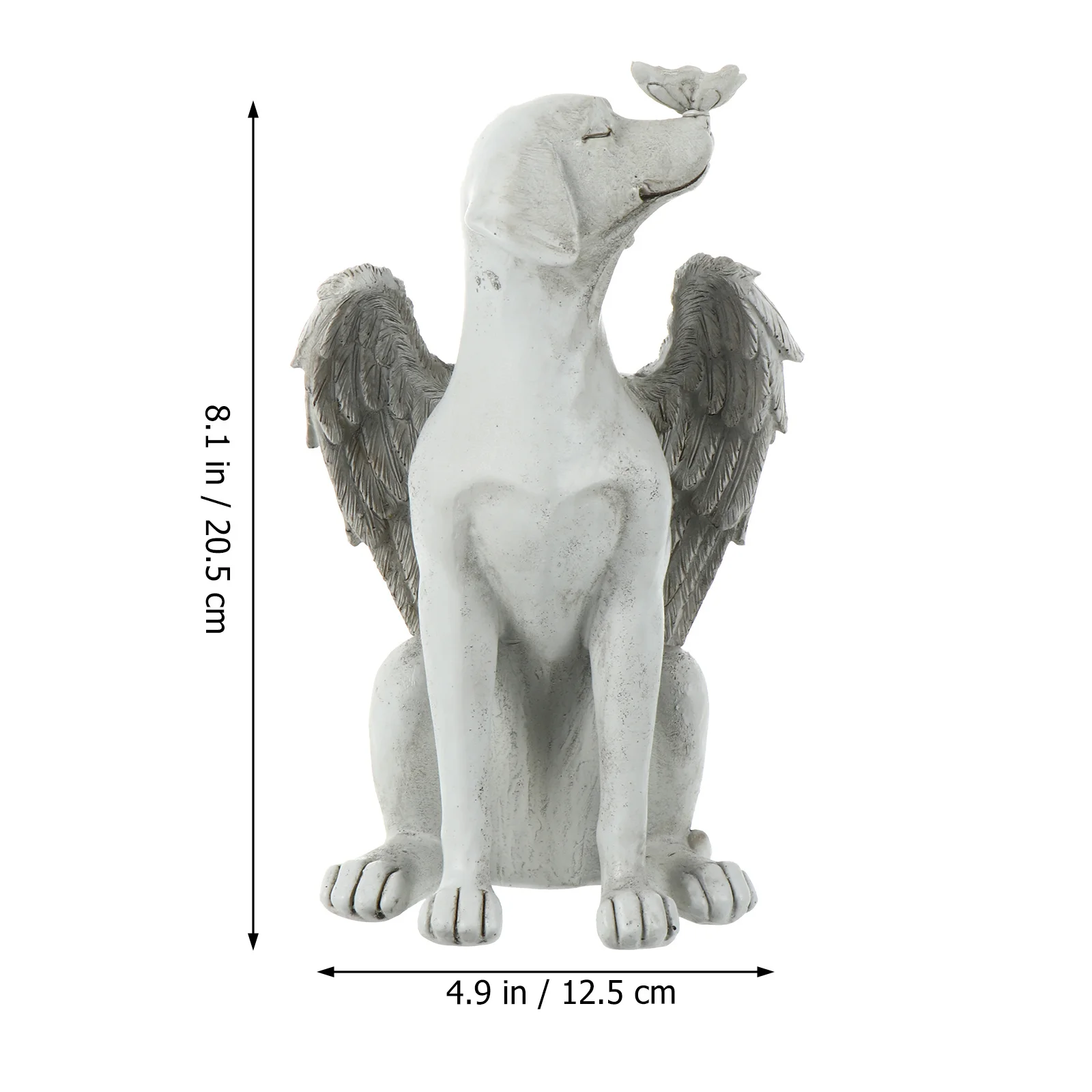 Resin Memorial Dog Angel Statue Premium Craft for Garden Outdoor Indoor Decoration Pet Loss Tribute Healing Gift