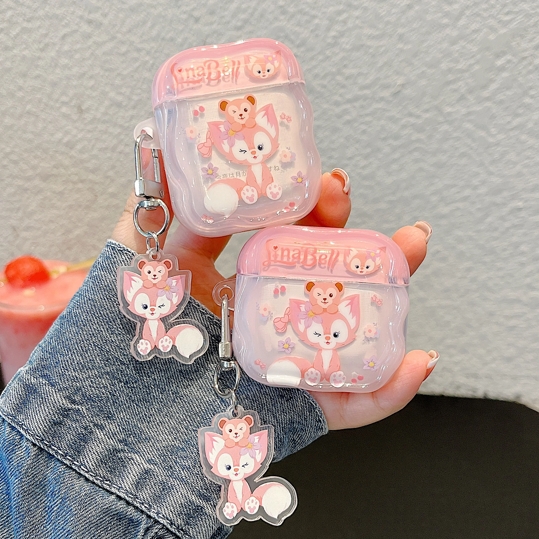 

Girls' Favorite Preferred Gift For Disney Cute For Pink For LinaBell Cartoon Anti-drop Headphone Case Airpods 4 1 2 3 Pro Pro2