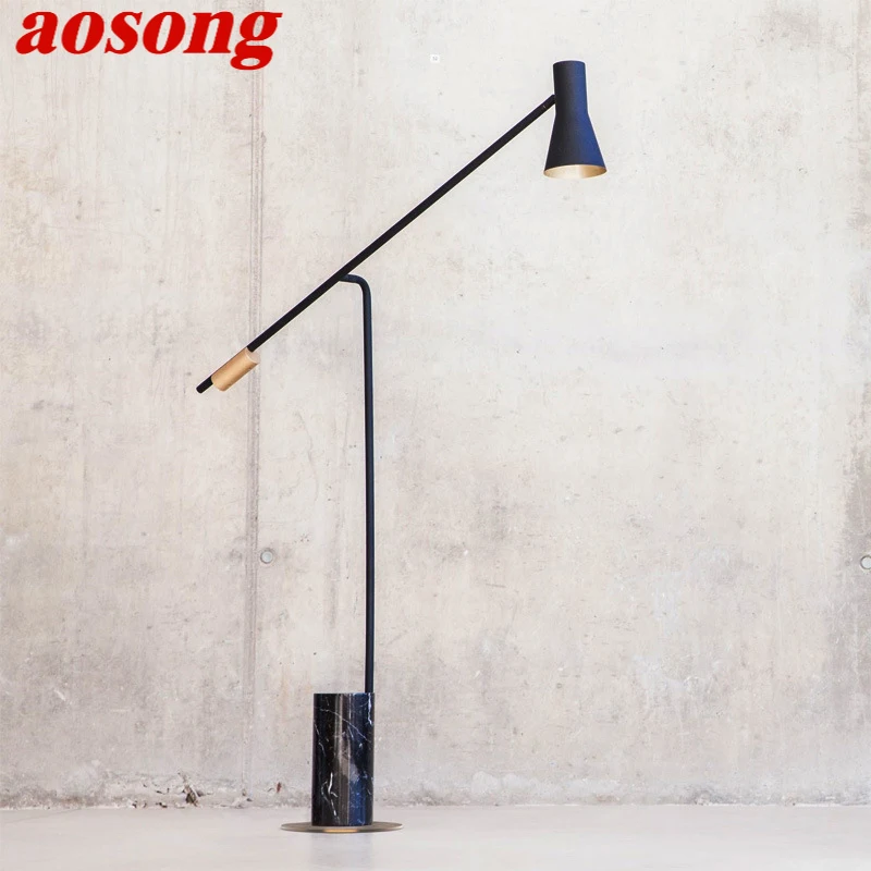 

AOSONG Nordic Modern Floor Lamp Fashionable Simple Family Iiving Room Bedroom Creativity LED Decorative Standing Light