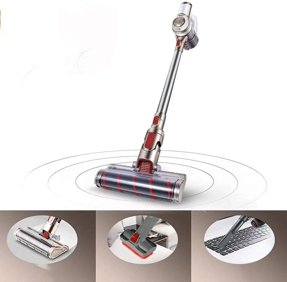 Aspirapolvere senza fili 9KPa e grande tazza per la polvere leggera da 0,6 litri portatile per la pulizia della casa dei peli di animali domestici dei tappeti dei pavimenti duri