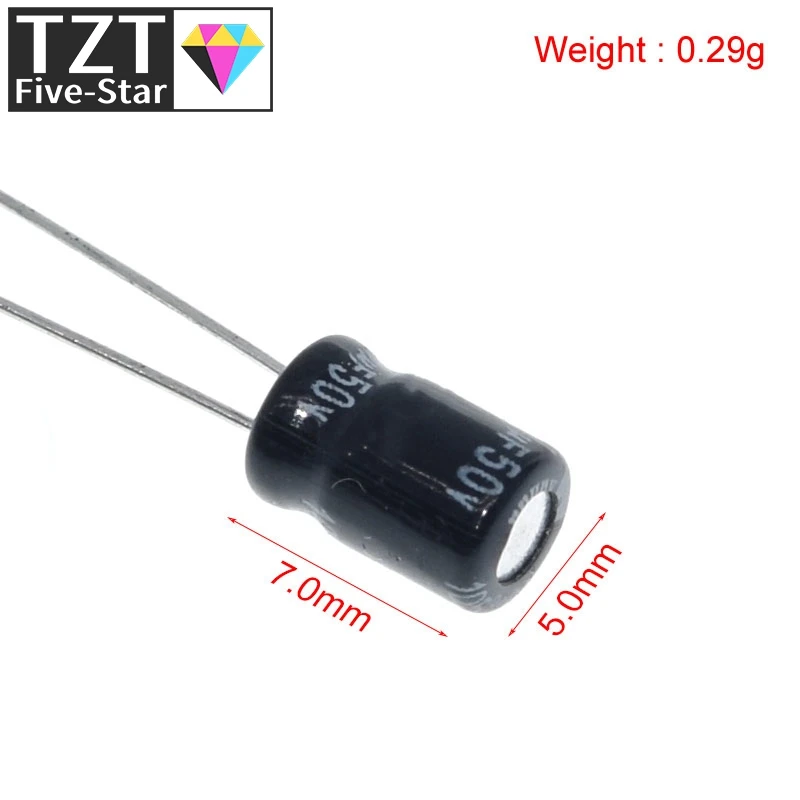 TZT 50/100 Stück Hochwertige 50V10UF 5*7mm 10UF 50V 5*7 Elektrolytkondensatoren – Detail 1