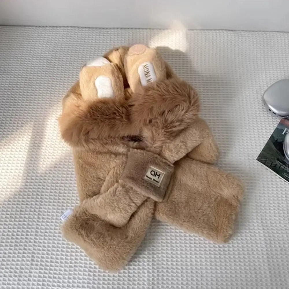 أزياء حماية الأذن أرنب الأذن قبعة الشتاء سميكة مريلة وشاح قبعة دافئة كل مباراة رقيق قبعة الإناث/الفتيات #2