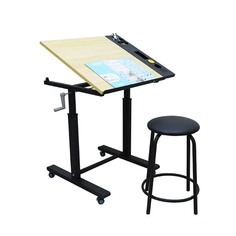 

Adjustable Drawing Desk Craft Drawing Desk Writing Desk Studio Table with Drawers