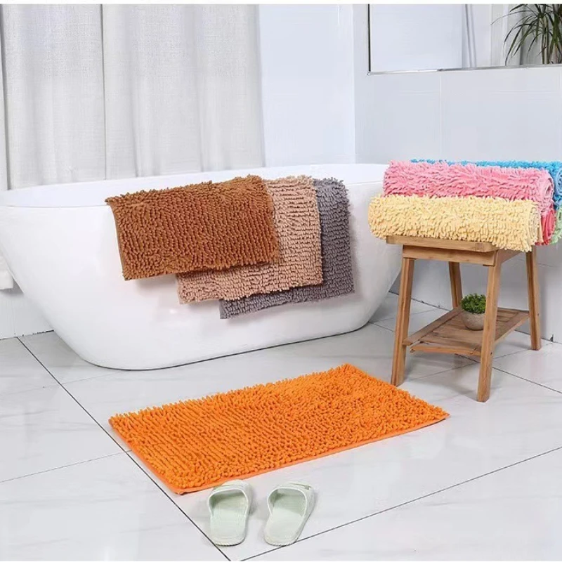New Minimalist Floor Mat Versatile Solid Color Noise Reduction Soft Floor Mat Anti-slip Dirt-resistant Water-absorbent Floor Mat