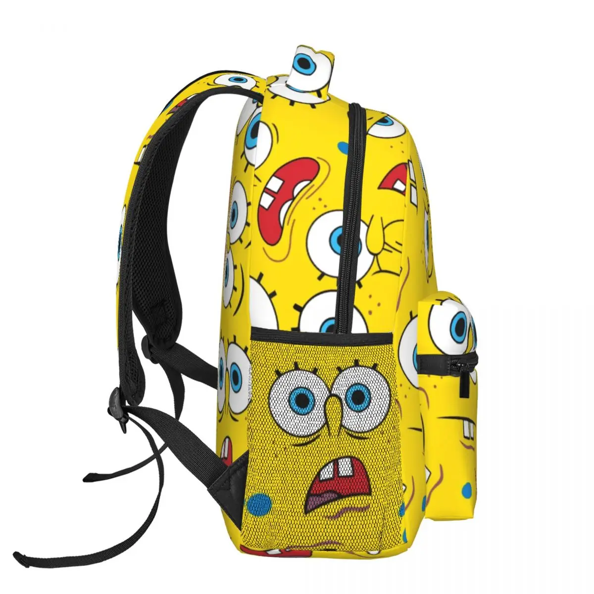 Tas sekolah ringan motif SpongeBob, untuk sekolah, luar ruangan, belanja, kantor 17 inci