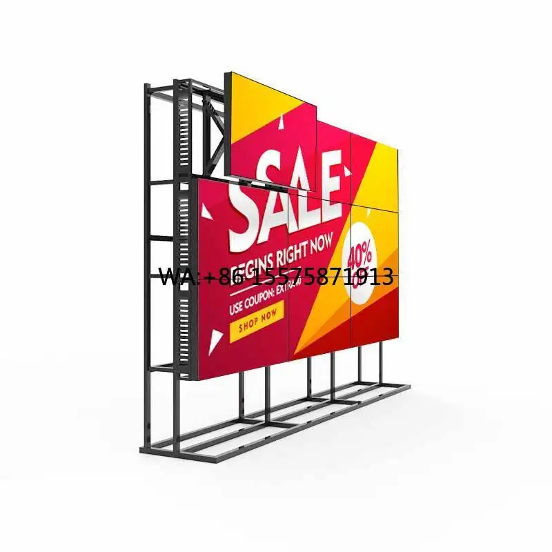 

49 55-дюймовый внутренний рекламный экран 4K Дисплей 2X3 3X3 2X2 Многослойная ультраузкая рамка ЖК-видеостена