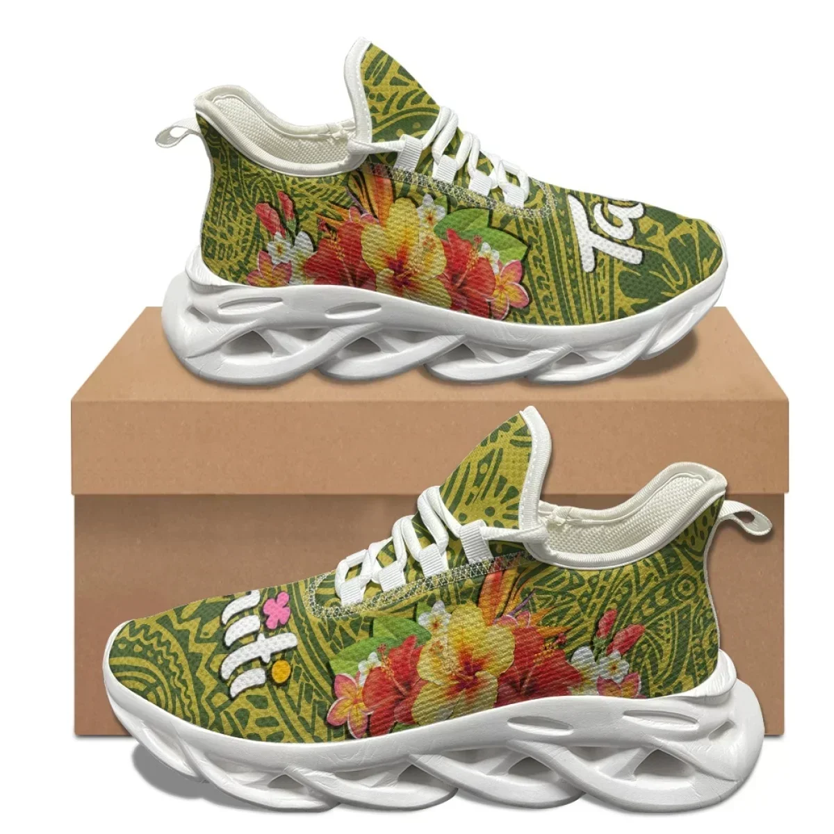 

Haitian Polynesian Designer Women Platform Shoes Casual Fashion Anti-Slip Outdoor Sneakers Teens Students Flat Shoes Footwear