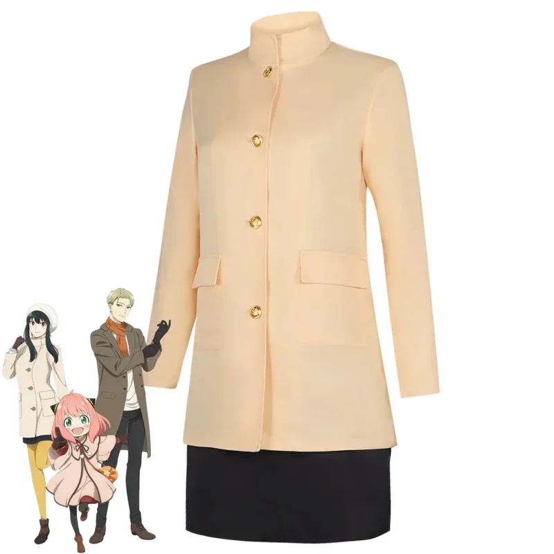 Anime SPY× CODE: White MOVIE Yor Forger Cosplay Costume Thorn Princess 007 Family Coat Skirt Uniform Wig Woman Party Suits;2k,j'