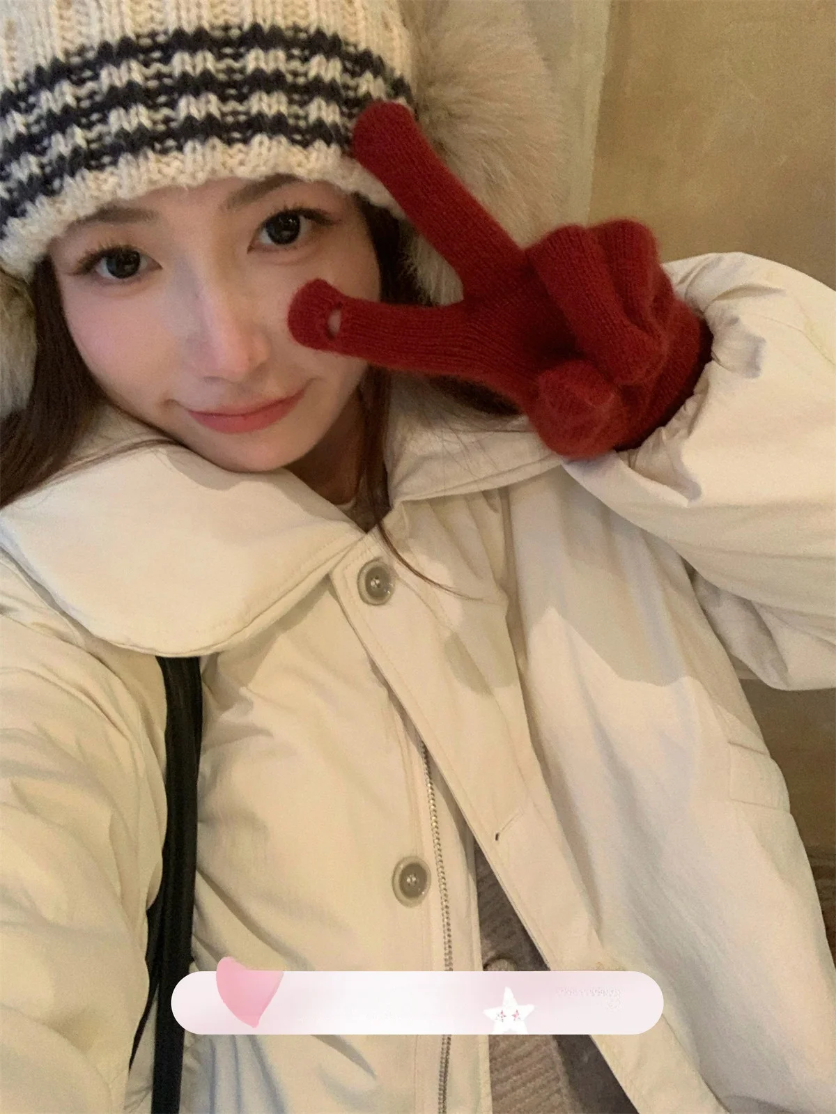 

Пуховик TheDouerr с 90% белым утиным пухом, пушистым воротником, двухцветный, теплый зимний женский модный пуховик-пальто