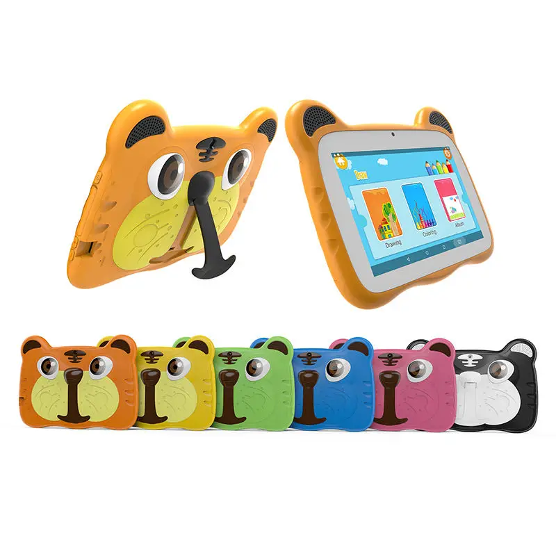 7 inch tiger game tablet for kids for sale low price oem android 8 Children Tablets With Tablet Case