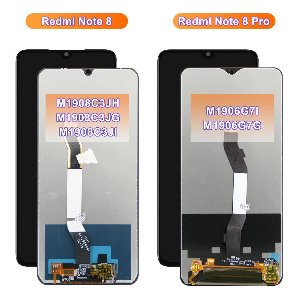 Xiaomi Redmi için ekran Not 8 Pro M1906G7I Lcd ekran dokunmatik