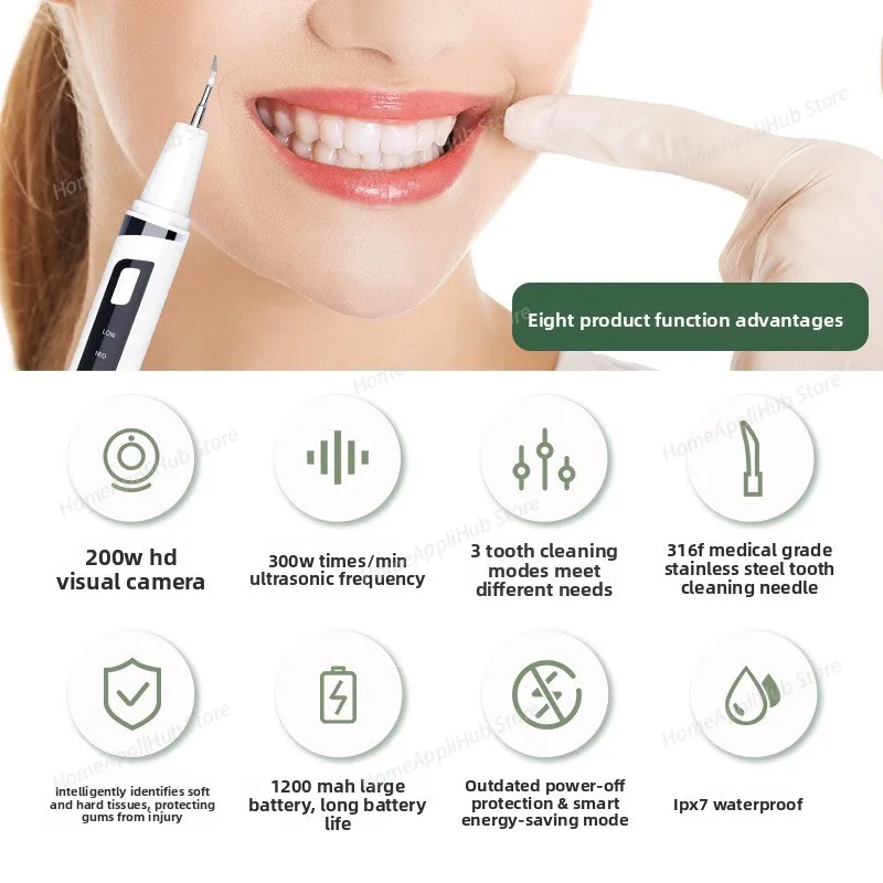 Ultrasonic Visual Teeth Cleaning Instrument - Portable Electric Teeth Cleaner ultrasound machine sonic vibrador lave vaisselle