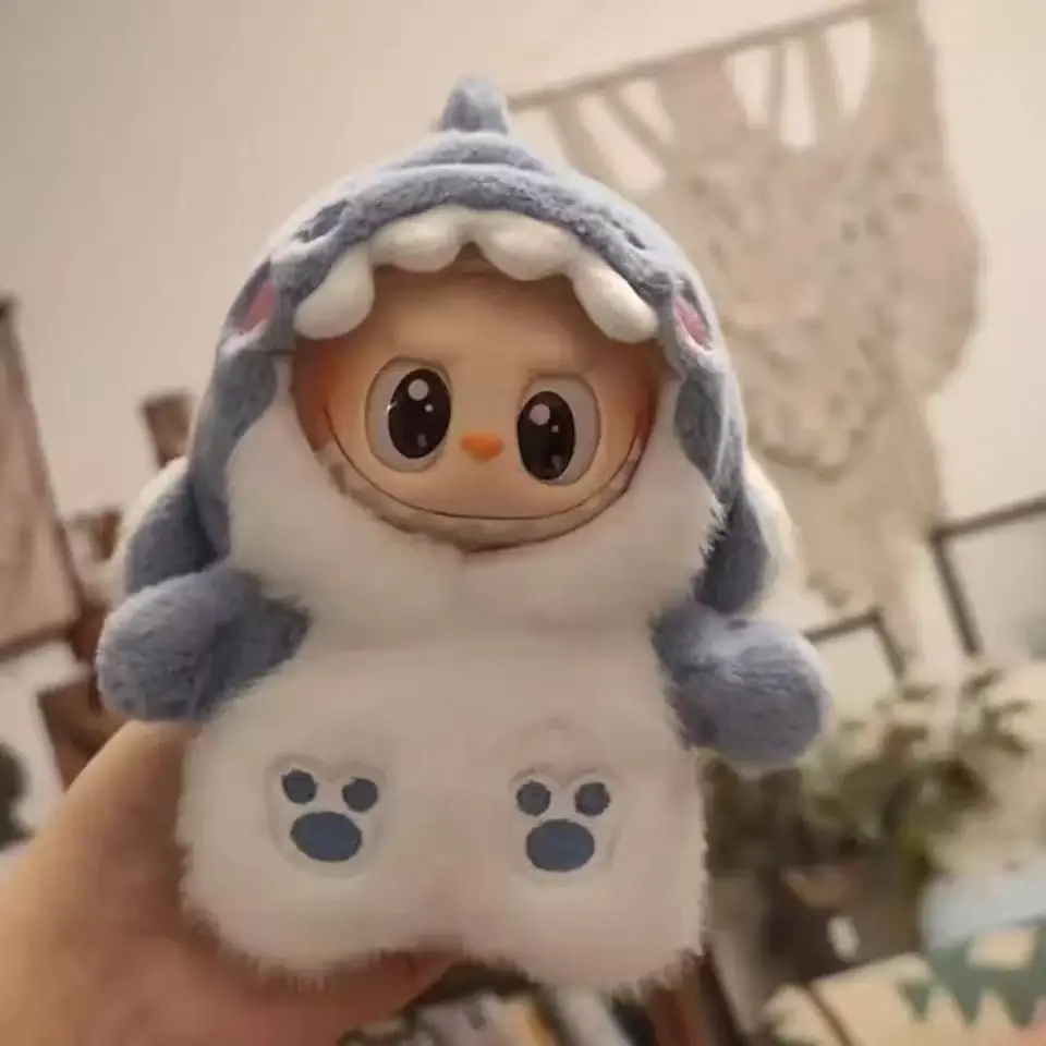 

17cm Mini Plush Doll'S Clothes Outfit Accessories For Labubu Idol V1 V2 Christmas Cookie Man Sweater Hat Clothing New Year Gift