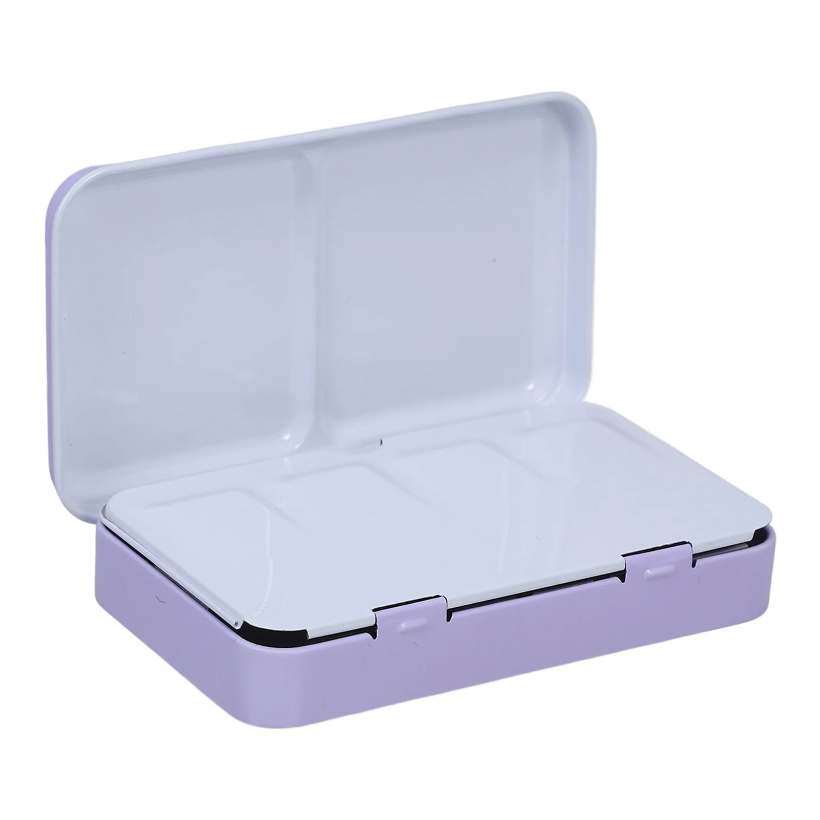 

Empty Watercolor Paint Palette Fold Portable Metal Tin Box Builtin Mixing Tray Travel Art Case Watercolor Mixing Palette