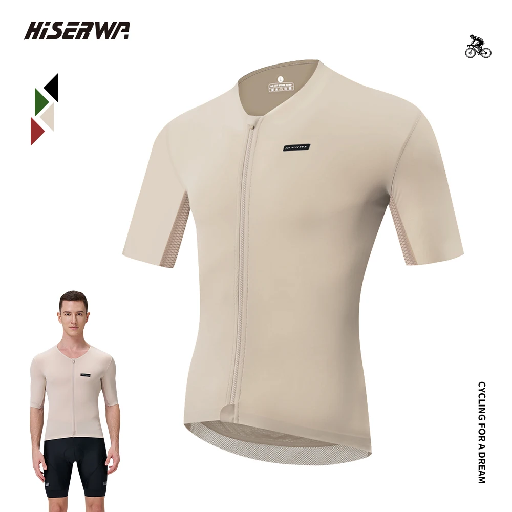 HISERWA Aero Cycling Jersey Road Race Cycling Jersey Top Quality MTB Bicycle Shirt Short Sleeve Cyclist Clothes Men Women