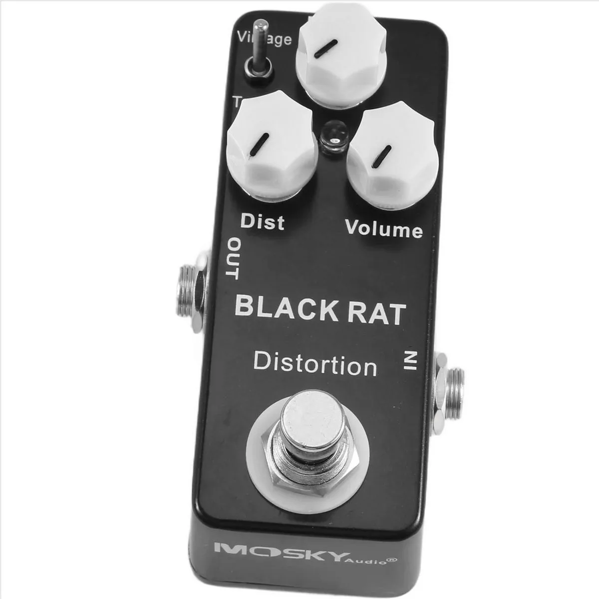 

Педаль дисторшна Mosky Black Rat – компактный эффект для электрогитары, Classic Rat + T-Turbo Rat, корпус из цинково-алюминиевого сплава