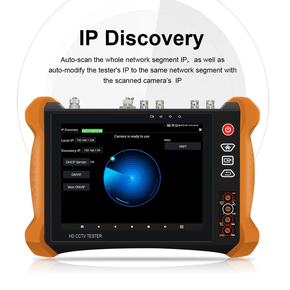 X9 Pro 8inch IP CCTV Tester 8MP AHD CVI TVI camera tester CCTV Tester Monitor 48V PoE power output  UTP Cable Tester Networ Tool - view 6