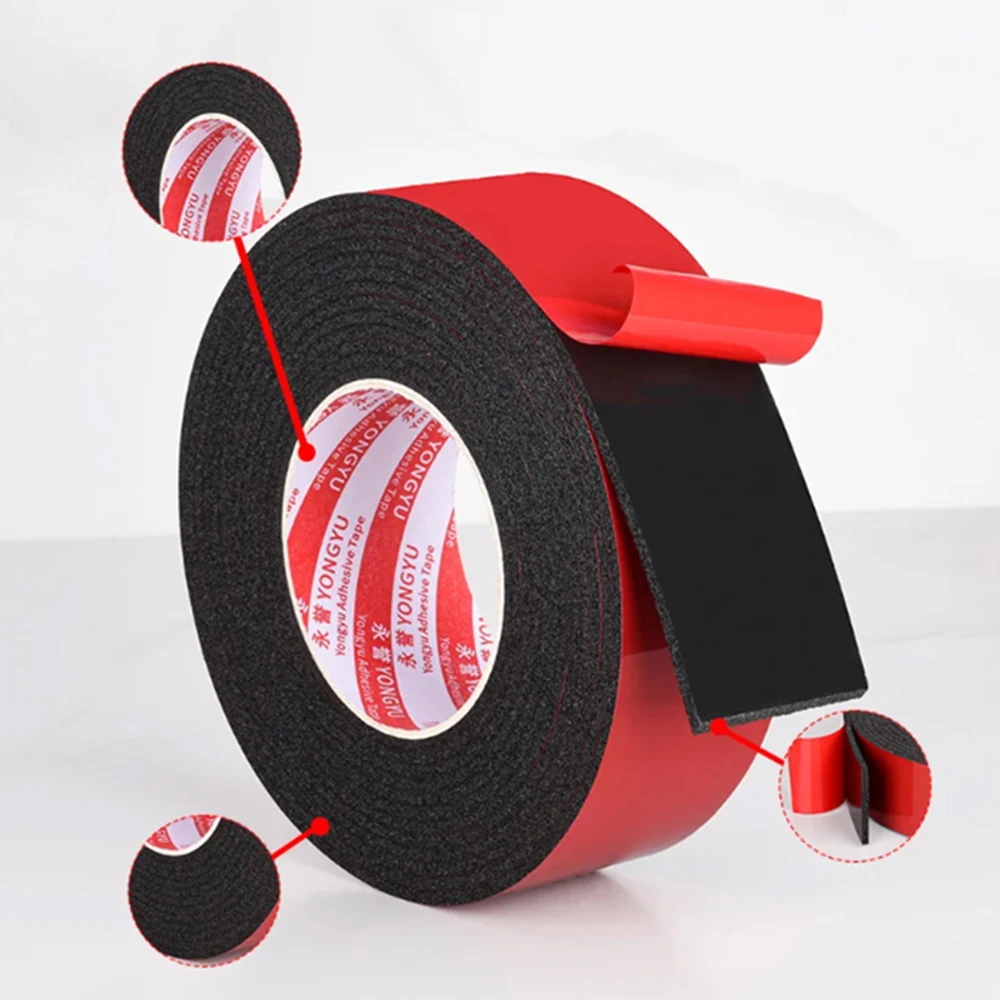 1pc Strong Double-Sided Adhesive Glue Tape Super Sticky With Red Liner Waterproof Anti-collision Insulation Foam Tapes