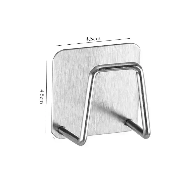 1/5Pcs Küche Schwämme Halter Edelstahl Waschbecken Schwämme Ablauf Trocknen Rack Selbstklebende Lagerung Halter Wand Haken veranstalter – Detail 1