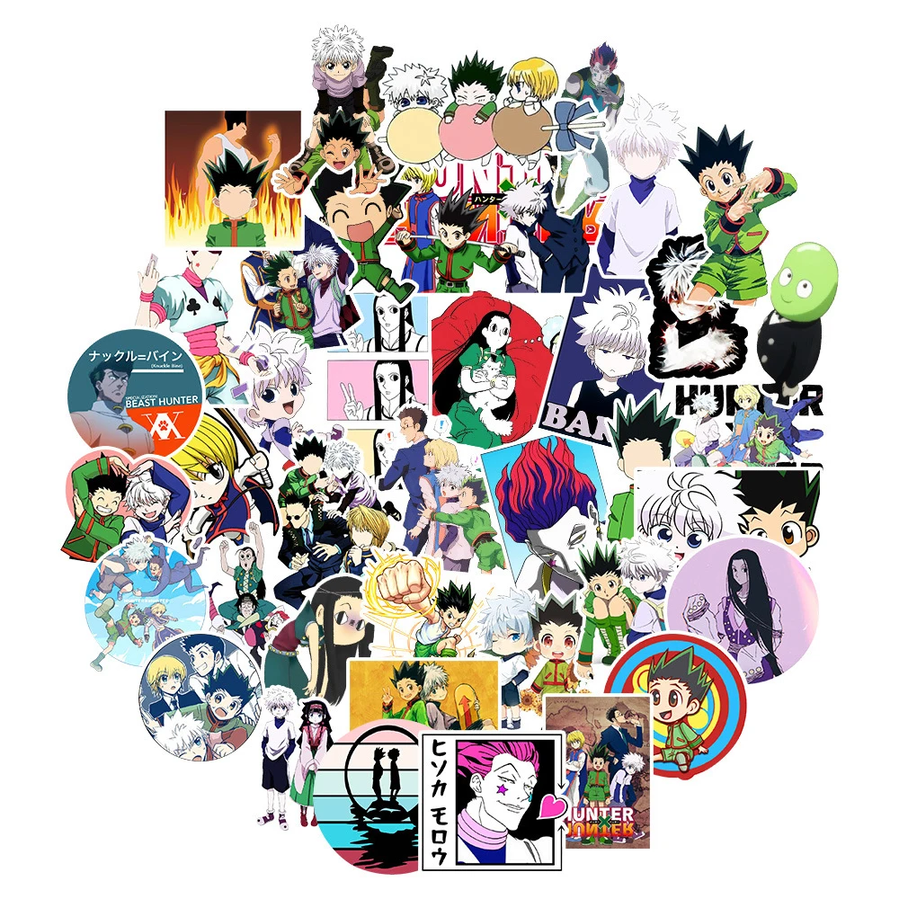 10/30/50/100 Stück coole japanische Anime HUNTER×HUNTER Aufkleber, DIY Skateboard, Gepäck, Telefon, Cartoon, Graffiti-Aufkleber, Dekoration