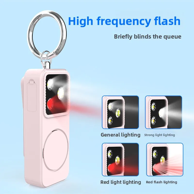 Personal Alarm Anti Wolf Rechargeable High Brightness High Decibel Long Battery Life Outdoor Self Defense Security Safety Siren