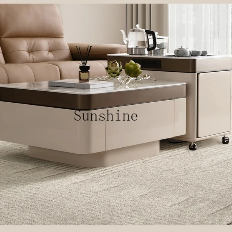 

Kettle integrated embedded tea table movable tea table