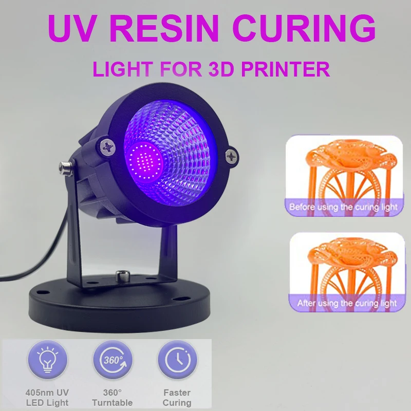 405nm UV-LED-Schwarzlicht mit Ein/Aus-Schalter kabel für UV-Härtung, 3D-Drucker, Harz, UV-Gel-Nagel, Schwarzlicht 5V USB 10W