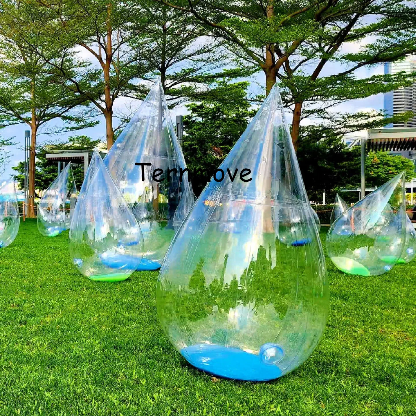 

outdoor clear Inflatable raindropTumbler replica Ball Advertising Show Display PVC Water droplets ball Tumbler free shipping
