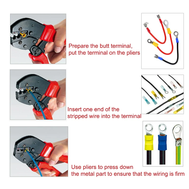480PCS 12-Size Insulated Wire Crimp Terminals Assorted Spade Connectors Kit
