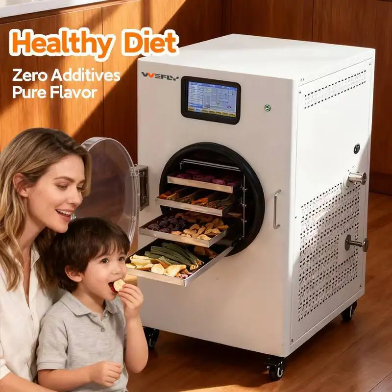 Mini Lyophilizer Hine Vacuum Pet Food Vegetable Fruit Dryer Weight Loss Freeze Dried Candy Powder