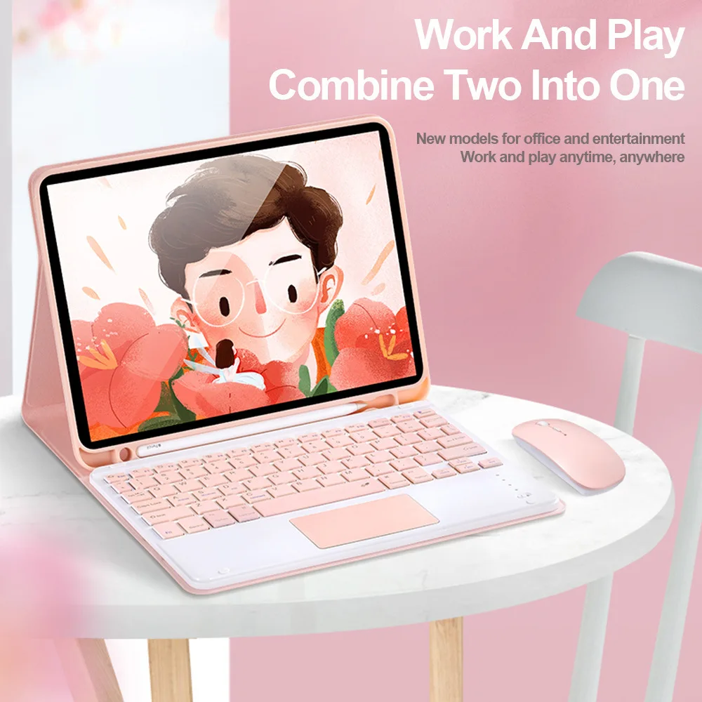 Keyboard Case for iPad Pro 11 Inch 4th/3rd /2nd/1st Gen (2022/2021/2020/2018), Detachable Bluetooth Keyboard with Pencil Holder 5