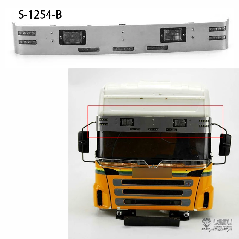 LESU Metal Visor Light Set LED Lighting KIT 1/14 Tamiyaya RC Tractor Truck DIY Trailer Car Accessories Toys for Adults