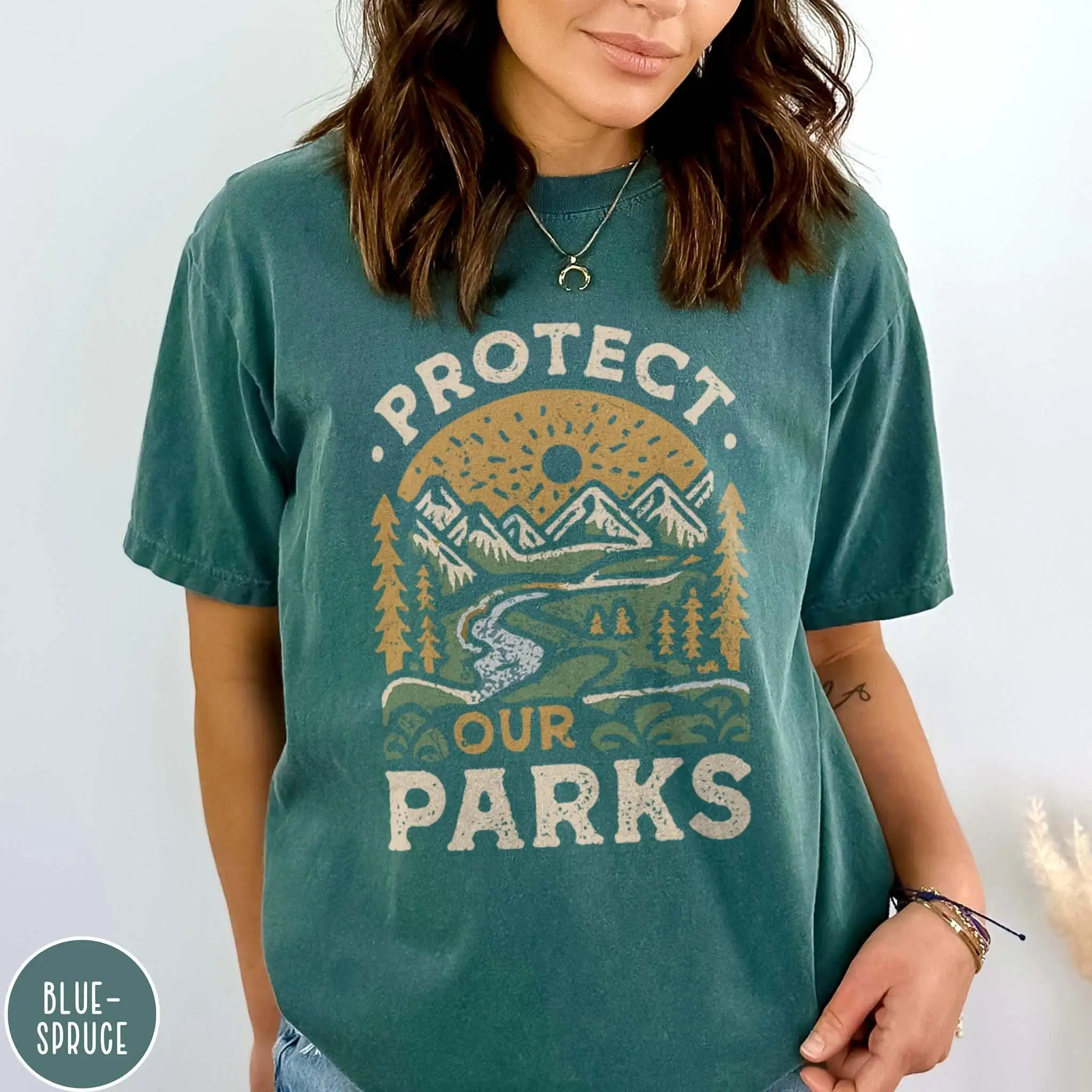 Protect Our Parks National T Shirt Park Lover For Ranger Aesthetic Hiking Crewneck Granola Girl Conservation