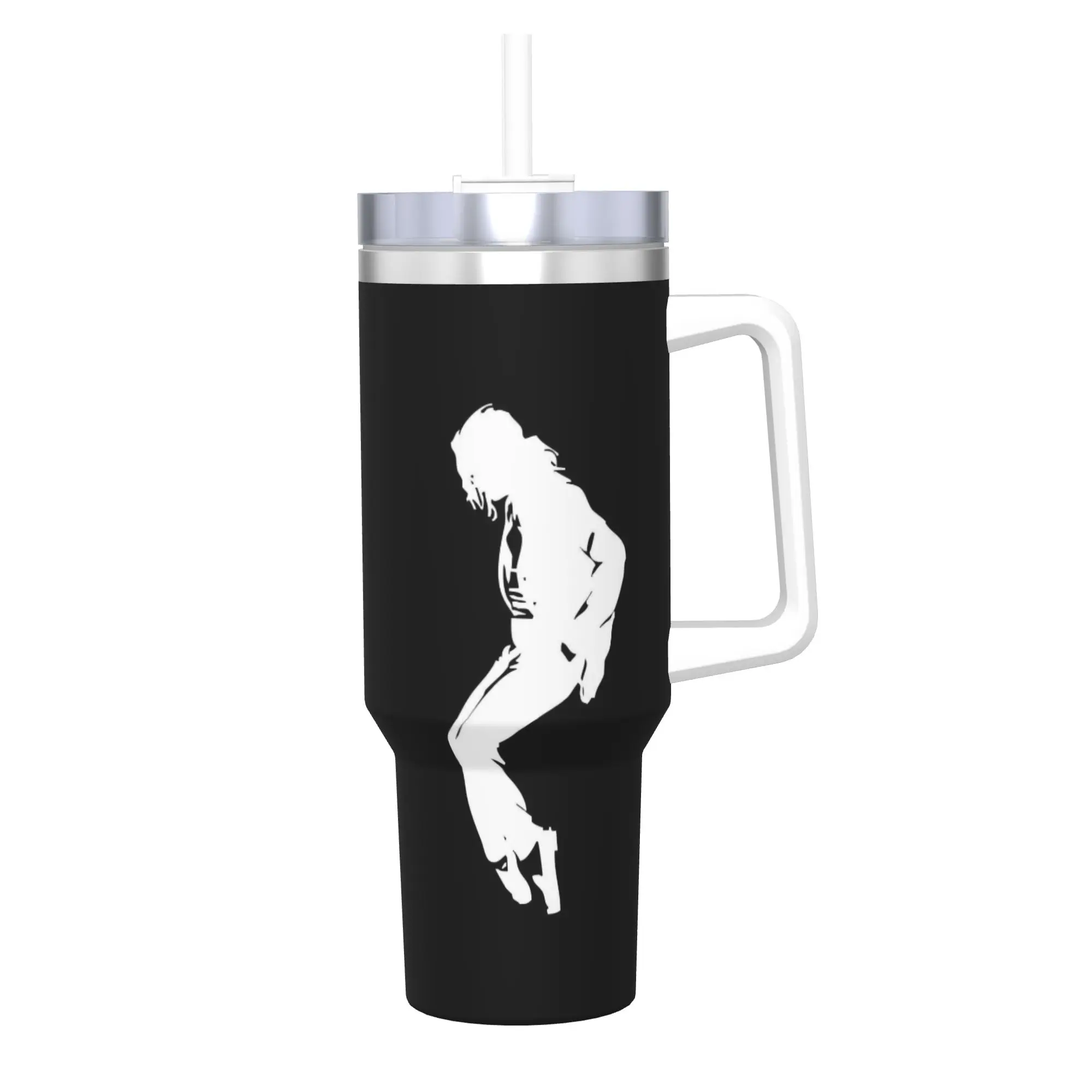 Stainless Steel Tumbler Michael Jackson Thermal Mug Pop Music Singer Heat Preservation Cold Drink Mugs Cup Camping Water Bottle