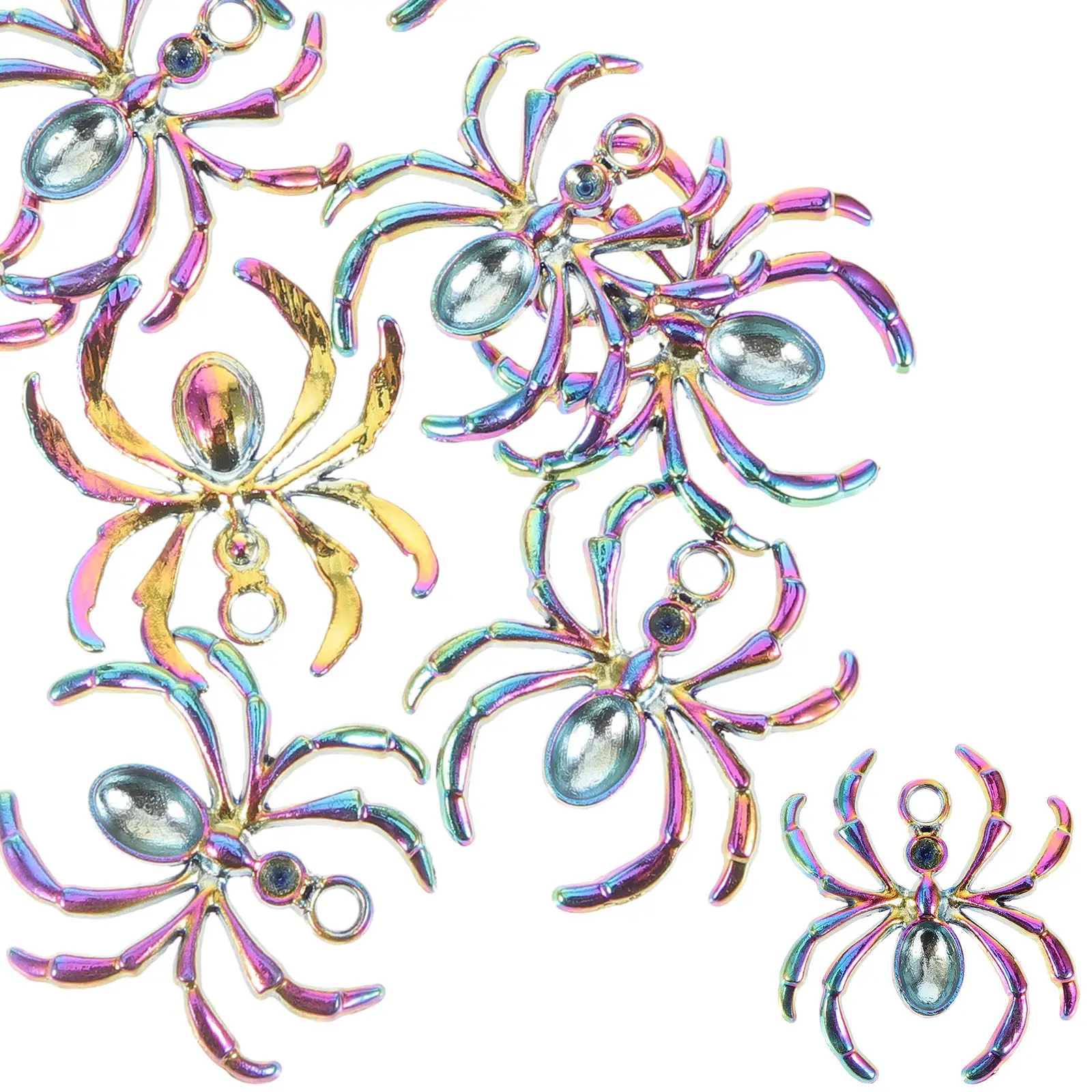 

20Pcs DIY Spider Charms Alloy Pendants for Jewelry Making Halloween Craft Supplies Shaped Metal Charms for Necklaces Bracelets