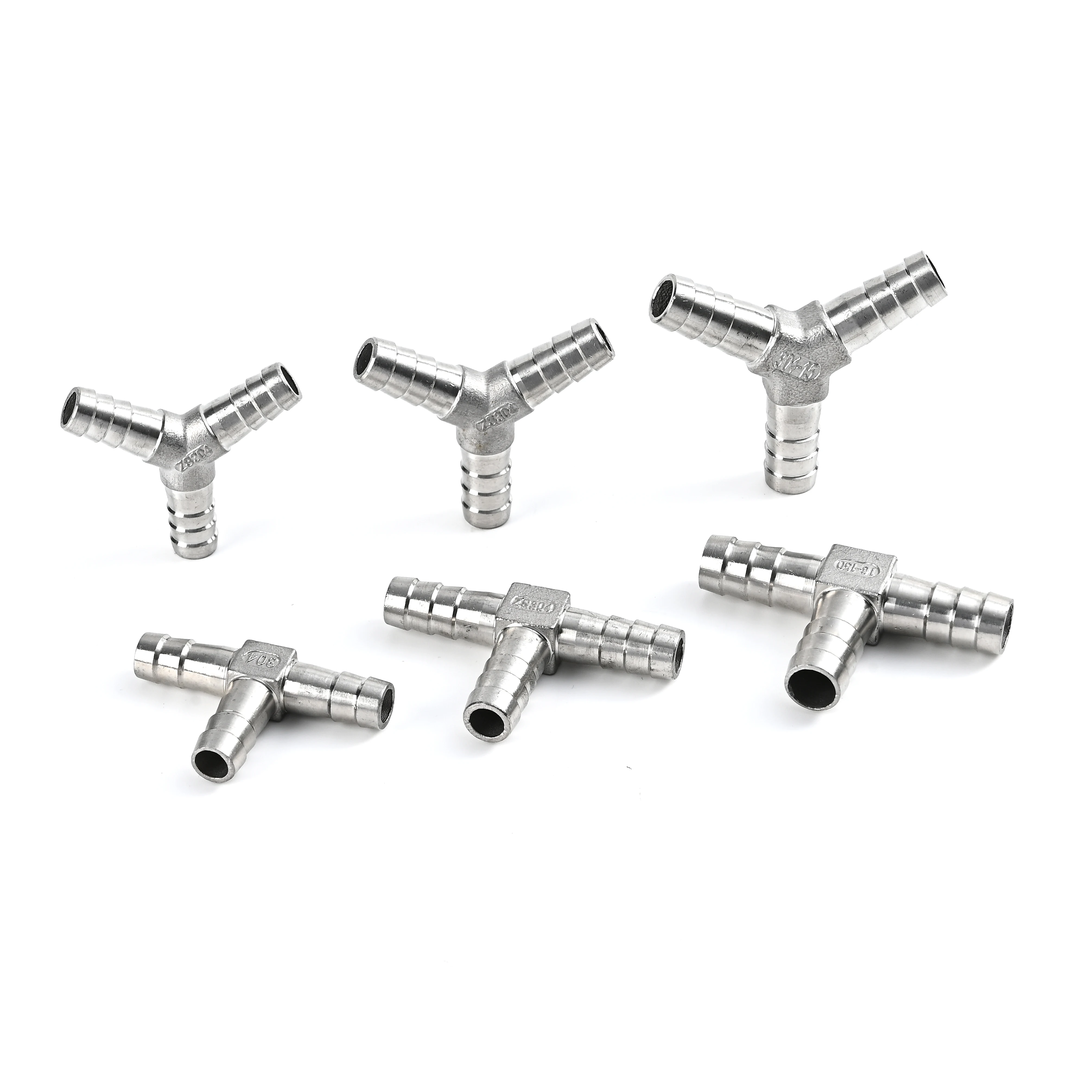 SS304 Złączka kolczasta do węża ze stali nierdzewnej typu Y/T 3-drożna złączka w kształcie adaptera Home Brew 6mm-50mm Złączka trójnikowa do odlewania rur