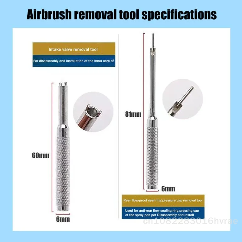 🚨 | Professional Airbrush Disassembly Tool Set - Anti-Backflow Seal Ring Cap Removal Tool, Air Valve Wrench〔YY26〕