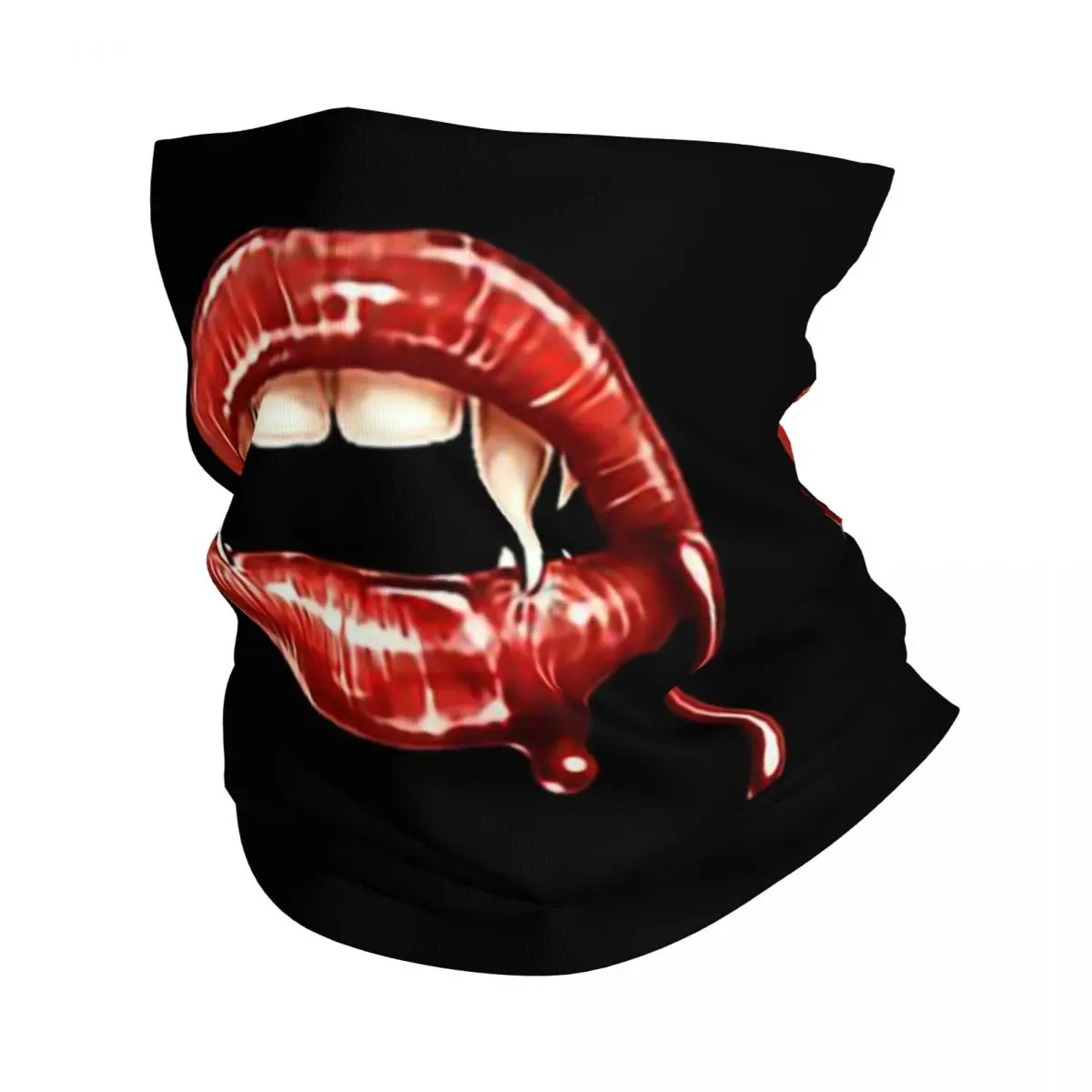 Blood Vampire Bandana Neck Warmer Women Men Winter Ski Hiking Scarf Gaiter Scary Ghost Monster Face Cover