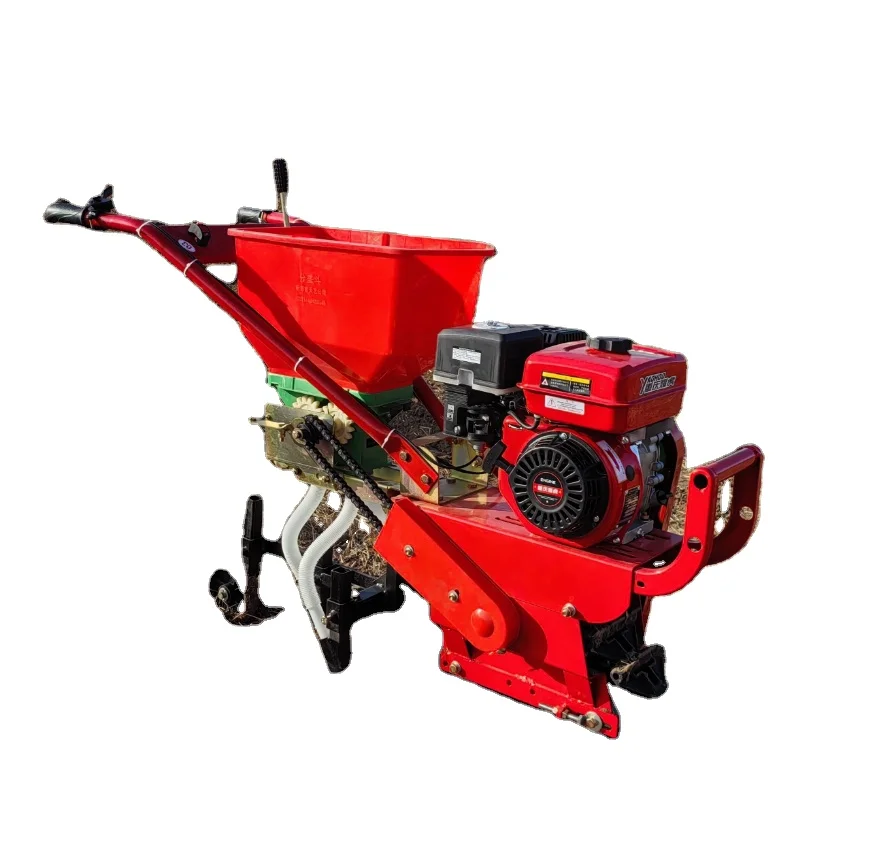 

177F/9HP Engine Powered Single Chain Track Rail Micro Mini Farm Tiller Small Soil Cultivator Machine