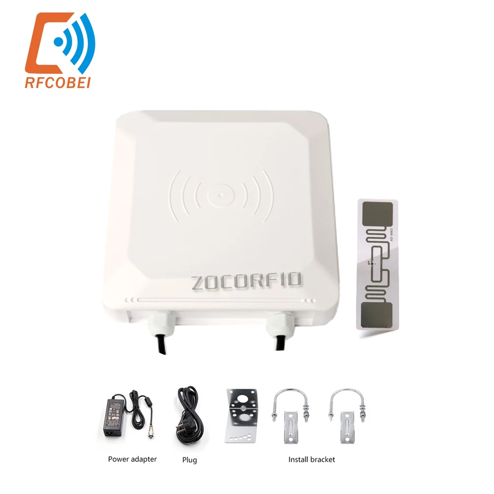 

8dBi UHF Rfid Reader Long Range Built in 30dbm Circular Antenna RS232/485 WG26/34 TCP/IP for Vehicle Management