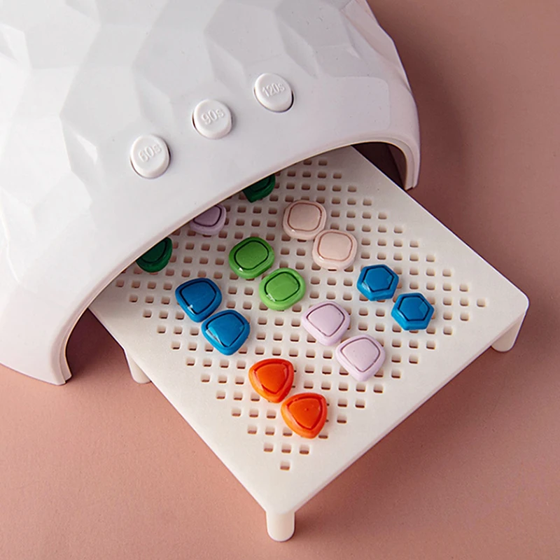 Polymer Clay Earring Fixing Rack Ultraviolet Lamp Pottery Clay Stud Bracket Manual Auxiliary Hole Position Fixing Holder Tools